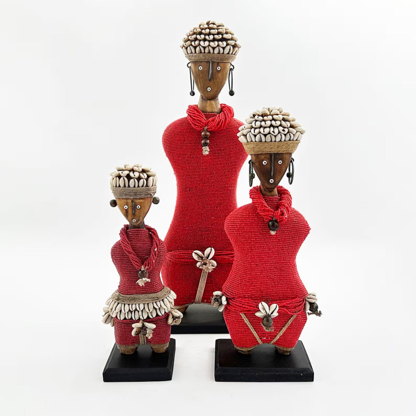 Handcrafted Red Namji Doll – Traditional African Art
